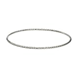 Sterling Silver 2mm Diamond-Cut Slip-On Bangle Bracelet