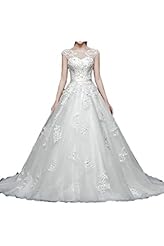 Modest  Sleeveless Bateau Neck Satin/Tulle Lace  Ball Gown  Dress