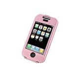 Apple iPhone Metal Aluminum Hard Case - Flip Type (w/ Screen Cover) (Pink)