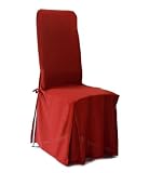 Stuhlhusse Husse rot 40x40x105cm Edel