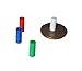 Map Magnets - 120 Pack of Small Magnetic Push-Pins for Whiteboards or Office Magnets [Assorted Colors: 40 Red, 40 White, 40 Blue]