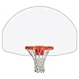 GARED WHITE 35'' X 54'' STEEL FAN-SHAPED BACKBOARD