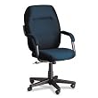 Global 4736BKPB08 Commerce Series High-Back Swivel/Tilt Chair, Ocean Blue Fabric