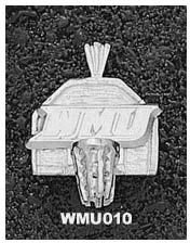 Western Michigan Broncos WMU Basketball Backboard Pendant - Sterling Silver Jewelry