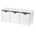 Nantucket Storage Bench - White