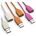 Flip USB Cables for Flip Camcorders (Pink, Orange, White)