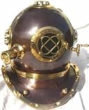 Antique Replica Full-Size U.S. Navy Mark-V Brass Diving Helmet