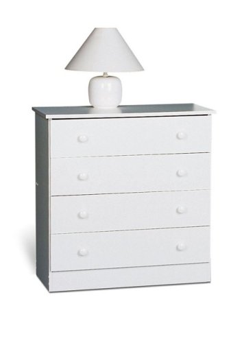 Prepac WHD-3031-4 White 4 Drawer Chest
