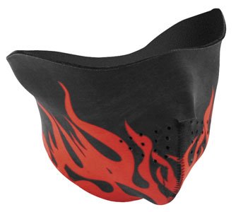 FACE MASK NEOPRENE HALF RED FLM - Zan Headgear -