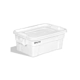 Rubbermaid BRUTE White Rectangular 14 Gal Tote w/ Lid