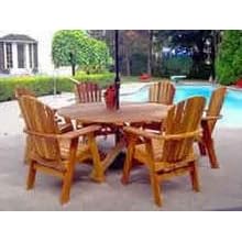 Bear Chair BC58C Cedar 58 Inch Dining Table by Bar Stools