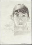 Michael Phelps, Drawing by Scott Lindstrom, Canvas Print