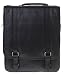 Black Leather Laptop Backpack Briefcase (#2437-0)