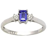 14K White Gold Tanzanite and Diamond Ring
