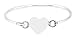 Silver Engravable Heart Bangle Bracelet for Infant or Toddler