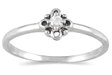 .05 Carat Diamond Promise ring in 10K White Gold