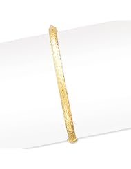 14k Gold 2/16 Diamond-cut Fancy Hinged Bangle Bracelet