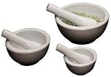 4 Ceramic Mortar Pestle Drug Pill Herb Spice Grinder