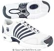 K-Swiss Men's Ascendor SLT (White/Navy/Platinum) Tennis Shoes, Available in Sizes 6.5 thru 14