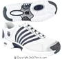 K-Swiss Men's Ascendor SLT (White/Navy/Platinum) Tennis Shoes - Size 7