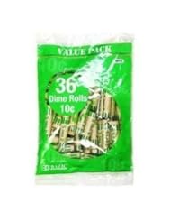 BAZIC Dime Coin Wrappers, 36 Per Pack