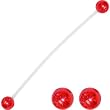 Pregnant Belly Button Ring with Red Glitter UV Ends