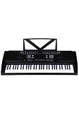Huntington KB61-100 61-Key Portable Electronic Keyboard,  Silver