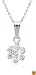 14k White Gold 7-Stone Bezel Set Diamond Cluster Pendant (.11 cttw, J Color, I2 Clarity), 18