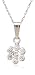 14k White Gold 7-Stone Bezel Set Diamond Cluster Pendant (.11 cttw, J Color, I2 Clarity), 18