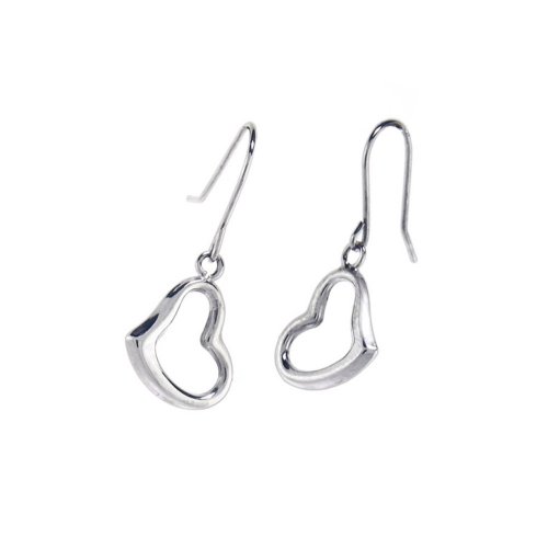 Karat Platinum Heart Dangle Earrings under The Jewelry Store