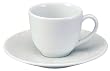 Apilco Aqua 3-1/2-Ounce Coffee Cup and Saucer, White Embossed