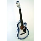 Crescent 38 White Cutaway Acoustic Guitar with Gig Bag and Accessories