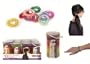 LOT 10 ELASTIQUES RESSORT 2 EN 1 CHOUHCOU ET BRACELET 10 TONS ACCESSOIRE CHEVEUX