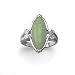 Sterling Silver Oval Green Jade Ring