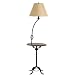Wrought Iron Wood Tray Table Floor Lamp