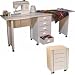 Mobile Desk Double - folding desk for extra space (White) (29.5H x 71W x 18D)