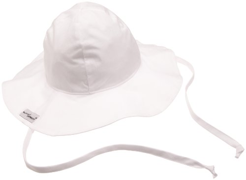 Flap Happy Infant Floppy Hat, White, Medium