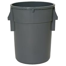 Continental Huskee BackSaver LLDPE Waste Receptacle, Round