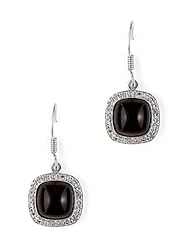 9.70 ct. t.w. Genuine Smoky Topaz and White Topaz Sterling Silver Earrings