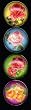 iPop Clicks Retro Flowers 4-Pack Magnet Set