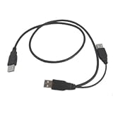 USB A Male to Male Power and Sync Y Cable for 2.5 inch Drives