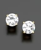 18k Gold Over Sterling Silver Cubic Zirconia Stud Earrings (3-1/6 ct. t.w.)