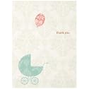 C.R. Gibson Thank You Notes, 10 Boxed, Damask
