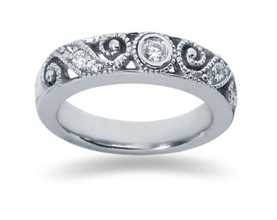 0.19 Diamond Band in Platinum