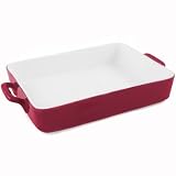 Red Ceramic 13 Inch Rectangular Casserole Dish