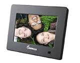 Impecca DFM-770 7 3-in-1 Digital Photo Frame with 16:9 Aspect Ratio, Built in Speakers, Black