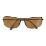 Dr. Dean Edell Invisible Bi-Focal Semi-Rimless Metal, Sunglass Reader, Dark Amber / Gun Metal, +1.50