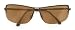 Dr. Dean Edell Invisible Bi-Focal Semi-Rimless Metal, Sunglass Reader, Dark Amber / Gun Metal, +1.50