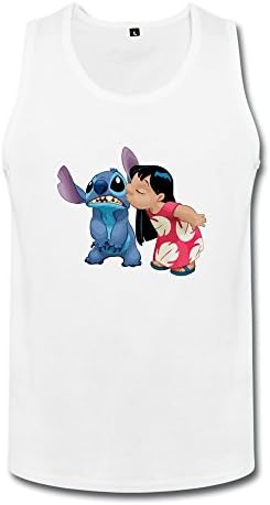 JUJ Lilo Stitch Men's Tank Top White Large
