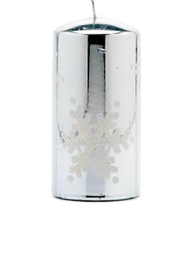 Festive Ice Blue Pillar Candle, 150 mm